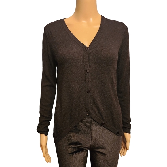 Halston Black Button Down Sweater Size XS - Picture 7 of 11